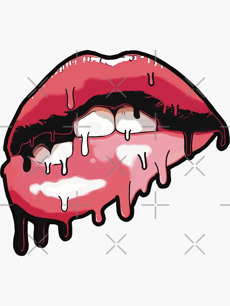 "Slow kiss" Sticker by Captaindrip Redbubble