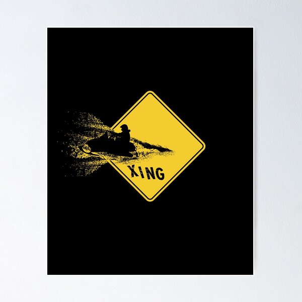 Item preview, Snowmobile Crossing Sign designed and sold by twHistory.
