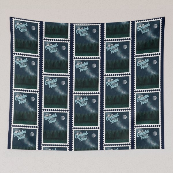 Item preview, Visit the Enchanted Forest Stamp designed and sold by Happyhobbithole.