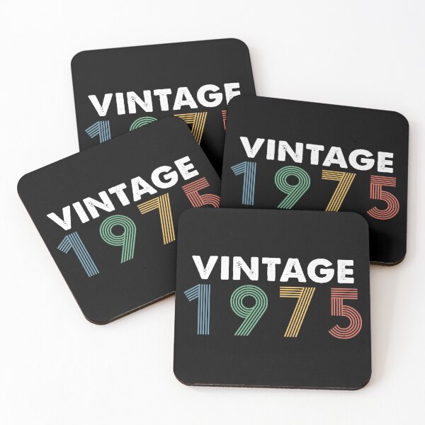 Item preview, Vintage 1975 - 46th Birthday - Black Background designed and sold by bestluck90.