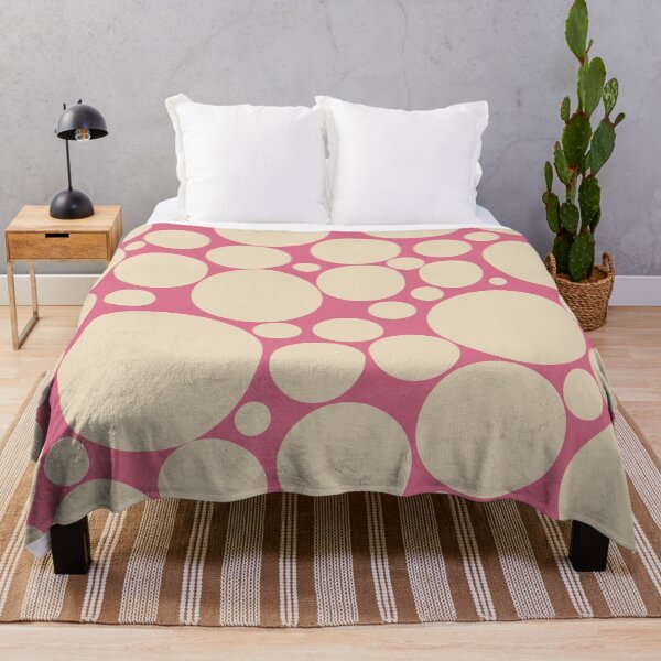 Item preview, Mod Dots Retro Pattern in Beige and Thulian Pink designed and sold by kierkegaard.