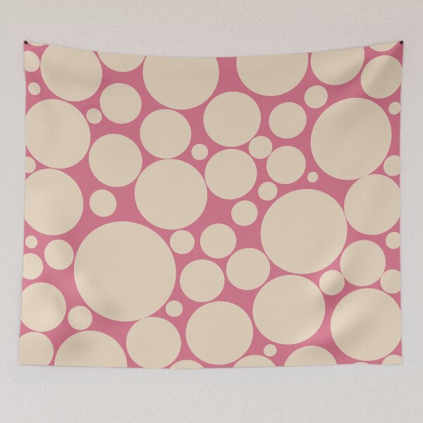 Item preview, Mod Dots Retro Pattern in Beige and Thulian Pink designed and sold by kierkegaard.