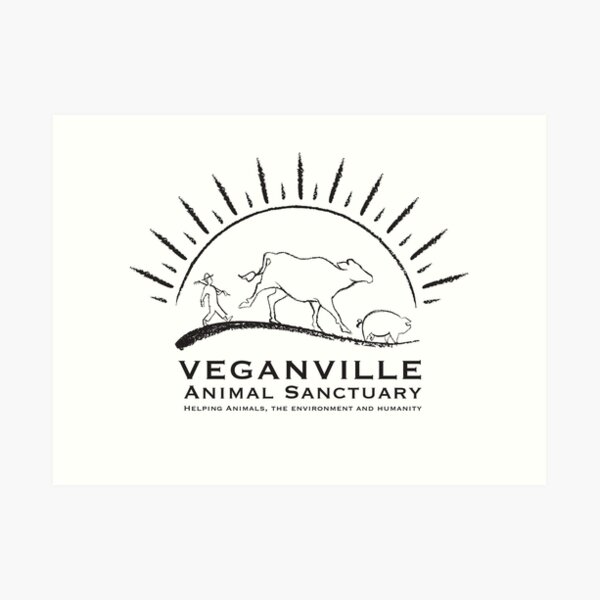 Veganville Animal Sanctuary Art Print