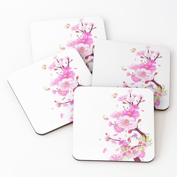 Item preview, Cherry Blossom and Titmouse with Butterflies designed and sold by Tranquilliam.