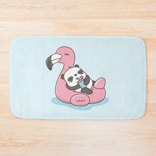 Item preview, Cute Panda Chilling On Pink Flamingo Pool Float designed and sold by rustydoodle.