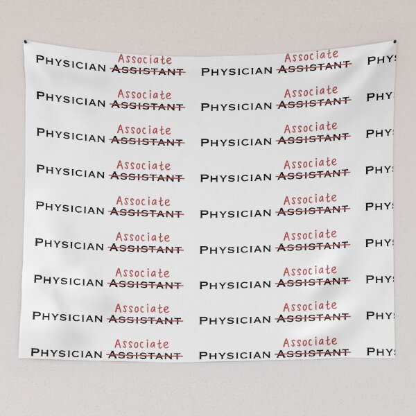 Item preview, Physician Associate with red streak (white background) designed and sold by jajatomtom.