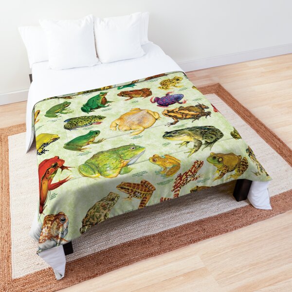 Most Popular Frogs And Toads Of The World Comforter