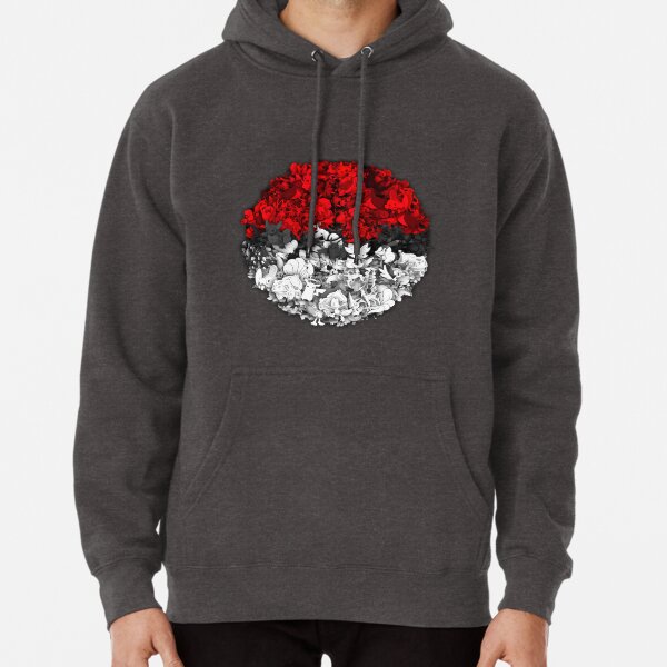 Pokebola con mil pokemons Sudadera con capucha
