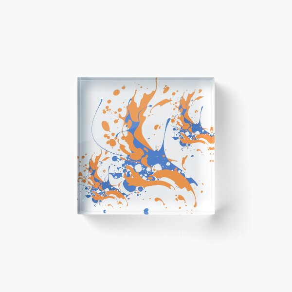 Item preview, Abstract Orange and Blue Paint Art designed and sold by LifeProApperal.