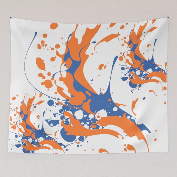 Item preview, Abstract Orange and Blue Paint Art designed and sold by LifeProApperal.