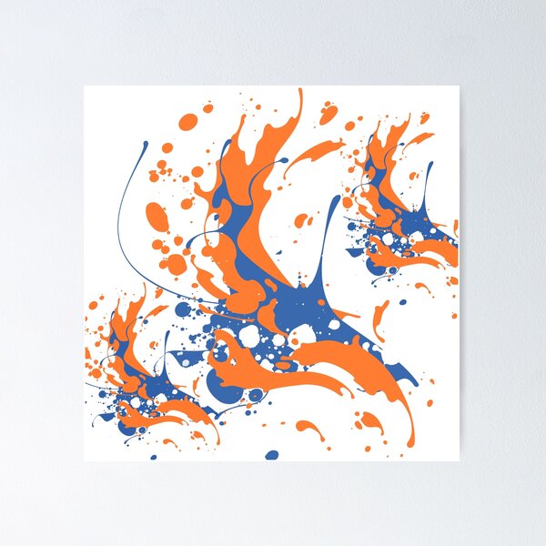 Item preview, Abstract Orange and Blue Paint Art designed and sold by LifeProApperal.