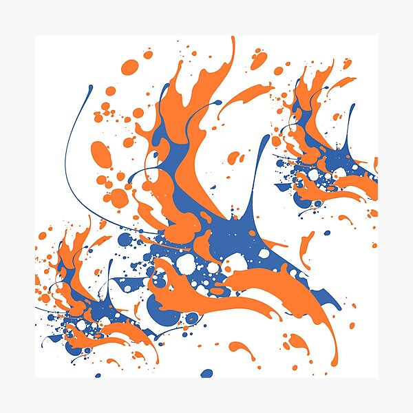 Item preview, Abstract Orange and Blue Paint Art designed and sold by LifeProApperal.