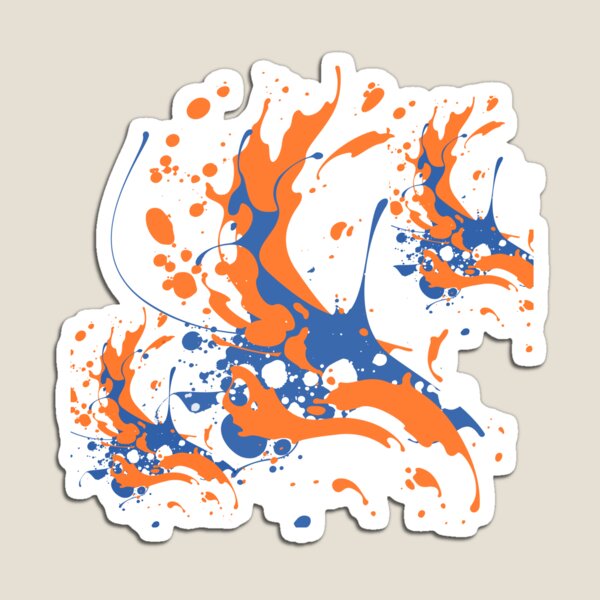 Item preview, Abstract Orange and Blue Paint Art designed and sold by LifeProApperal.