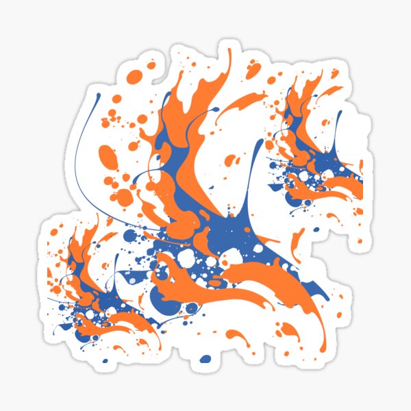 Item preview, Abstract Orange and Blue Paint Art designed and sold by LifeProApperal.