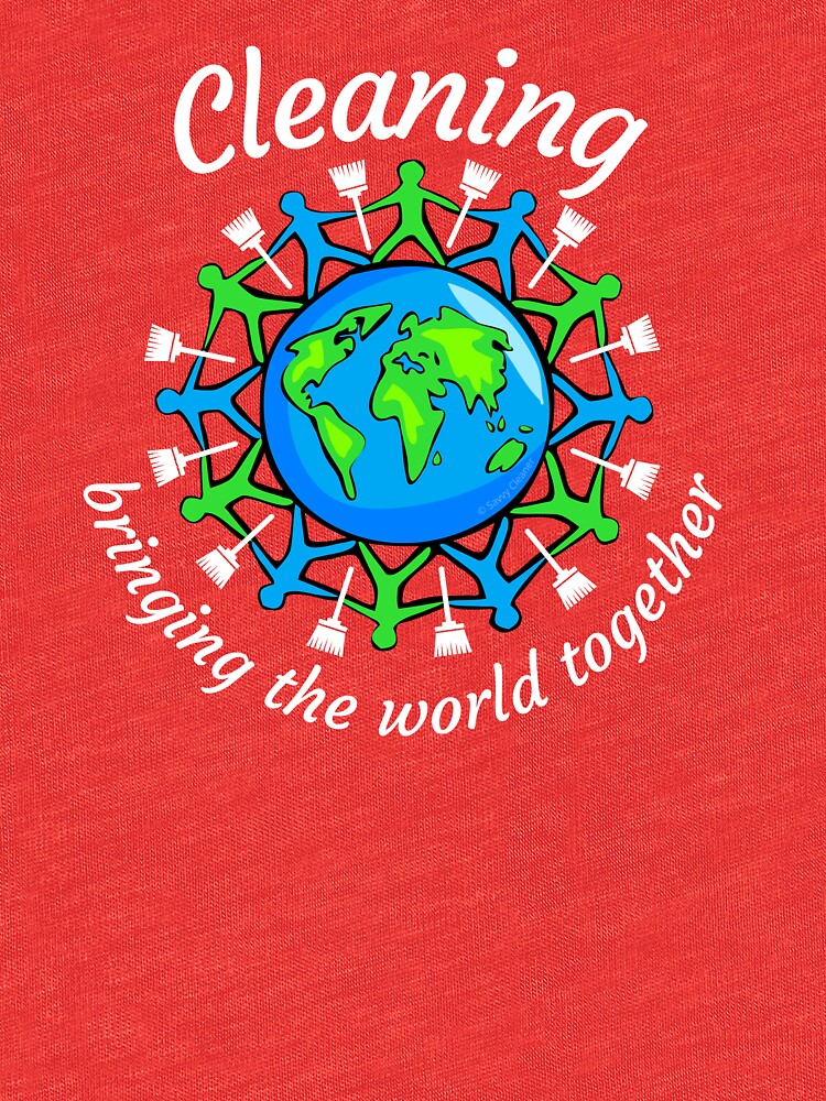 Thumbnail 7 of 7, Tri-blend T-Shirt, Cleaning Bring the World Together Broom Housekeeping Team designed and sold by SavvyCleaner.
