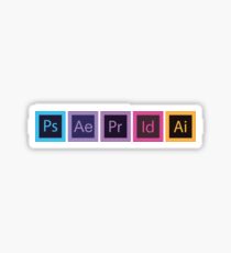 Adobe Software Logo - Flat Sticker