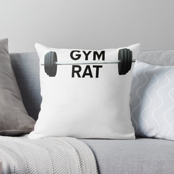 Gifts For Gym Rat Gym Rat Funny Definition Throw Pillow, 18x18, Multicolor