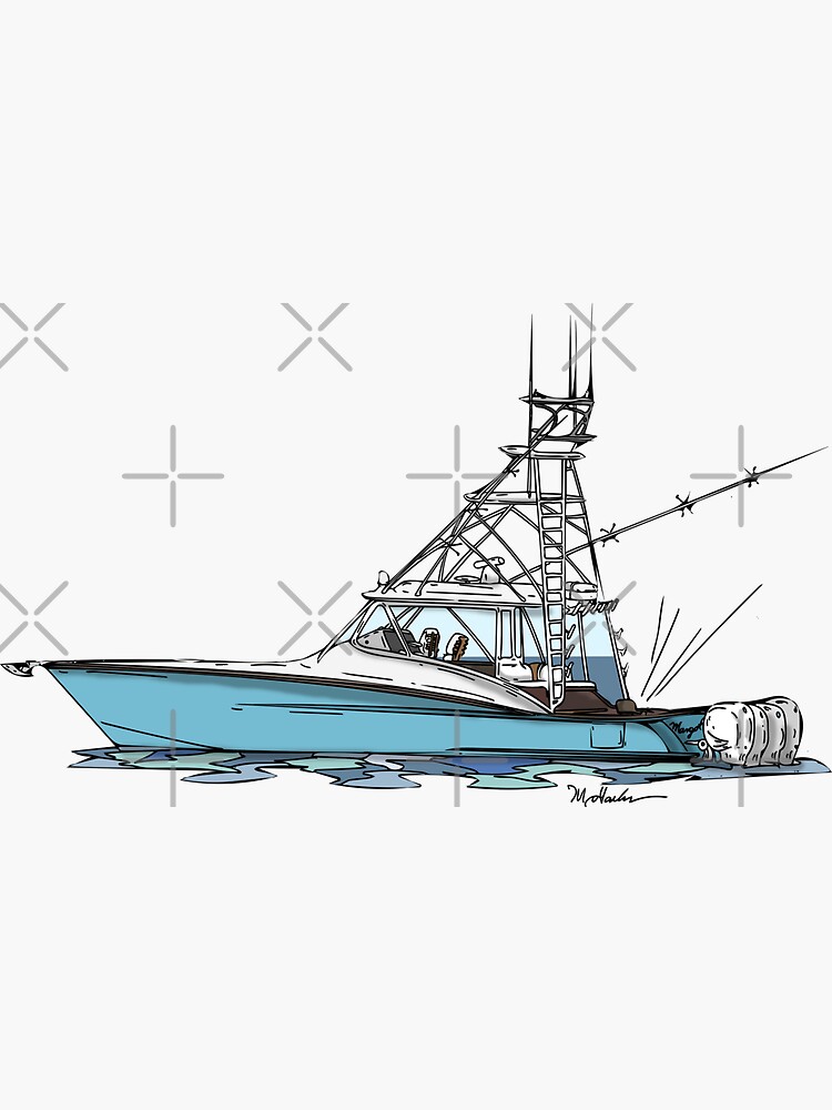 Sea Vee Boat Sticker for Sale by Michael Garber