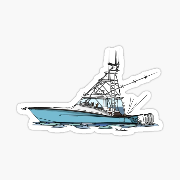 marlin Boat sticker fashion custom fish boat sticker vinyl waterproof boat  wrap boat sticker Graphic boat wrap decal