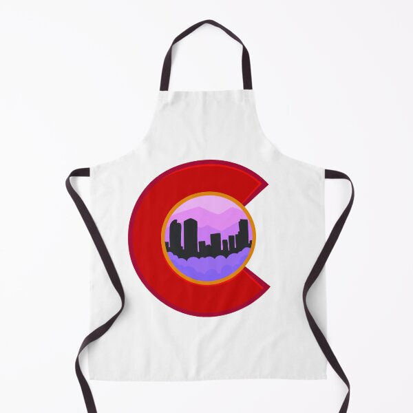 Artikelvorschau, Colorado Logo Downtown Denver Skyline Mountains gestileerd paars entworfen und verkauft von ExploreColorado.