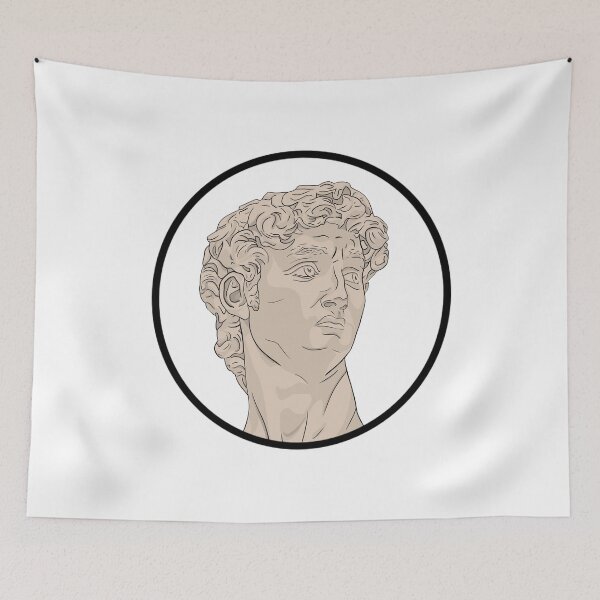 Item preview, David Michelangelo Head with Circle Frame designed and sold by pbportfolio.