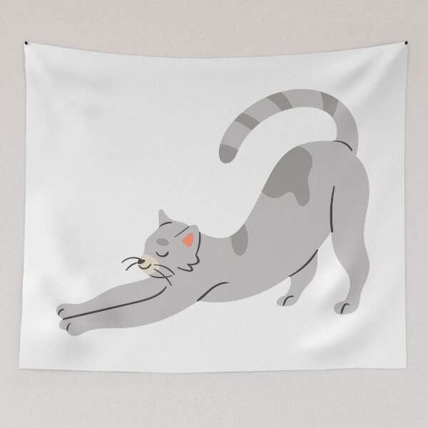 Item preview, Cat stretching designed and sold by happyfunshop.