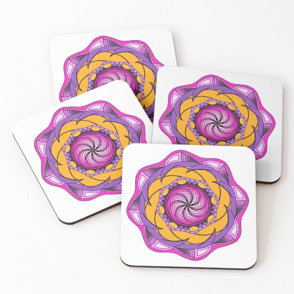 Item preview, Purple & Pink Spiral Zen Mandala #1 designed and sold by newmicro.