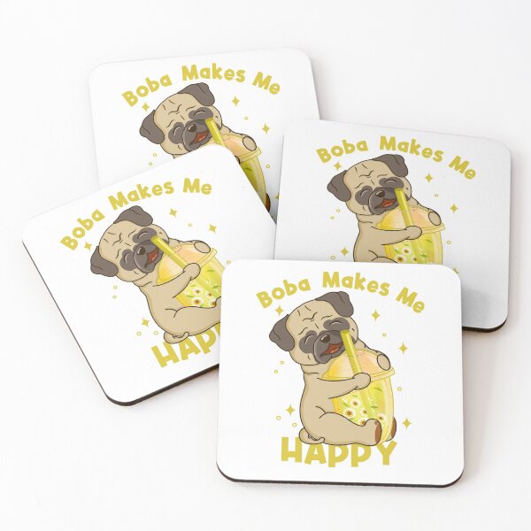 Item preview, Pug Drinking Boba designed and sold by Kimprut.