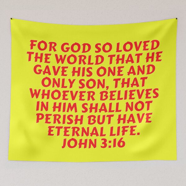 Item preview, Bible Verse John 3:16 designed and sold by Prayingwarrior.