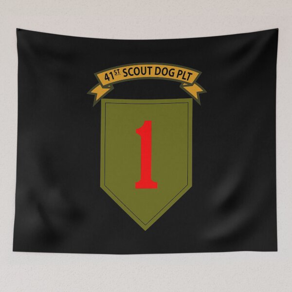 Item preview, Army - 41st  Scout Dog Platoon, 1st Infantry Div designed and sold by Military Insignia Products.