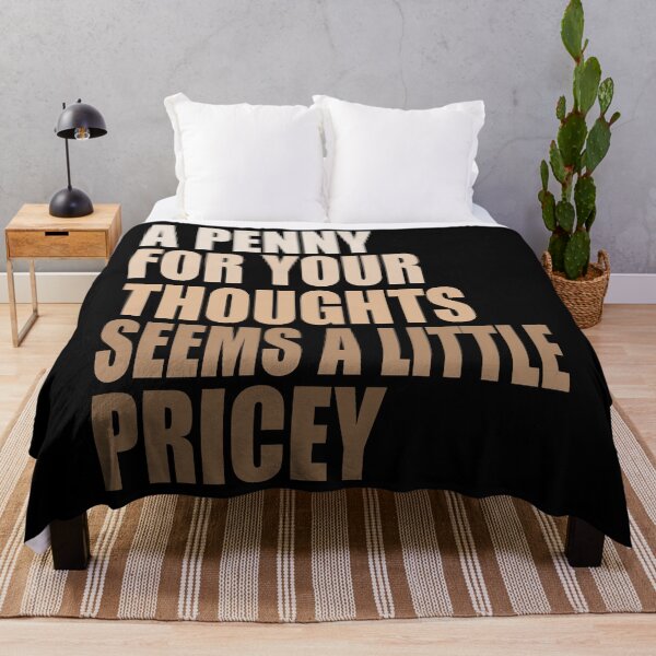 Item preview, Funny Retro A Penny For Your Thoughts Sarcastic Jokes designed and sold by RS-Collections.