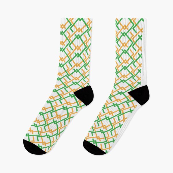 Item preview, Green Orange Line Pattern designed and sold by BANGBUNG.