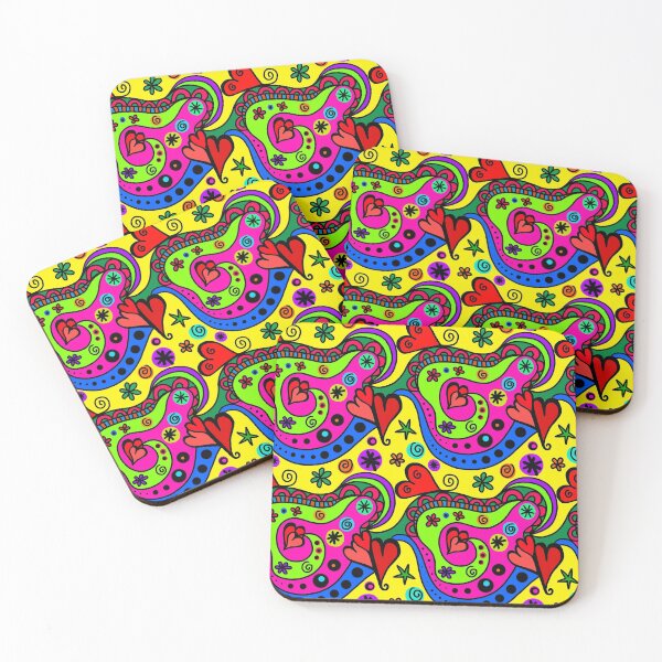Item preview, Abstract And Colorful Hearts Pattern designed and sold by CBNetwork.