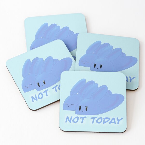 Item preview, Not Today | Bunny Slippers | Blue designed and sold by juliuhhh.