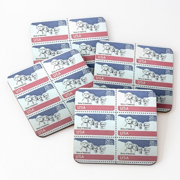 Item preview, Airmail Democracy Mount Rushmore 1974 Vintage Postage Stamp designed and sold by Factory57.