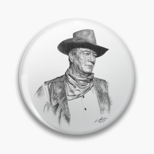 Item preview, John Wayne Charcoal Drawing designed and sold by StreetinArt.