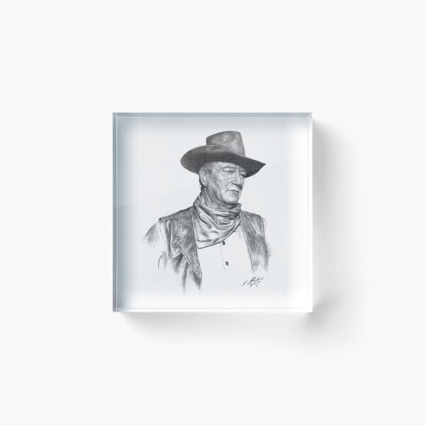 Item preview, John Wayne Charcoal Drawing designed and sold by StreetinArt.