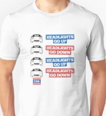 "Headlights Go Up/Down" Miata MX-5 Unisex T-Shirt