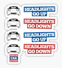 "Headlights Go Up/Down" Miata MX-5 Sticker