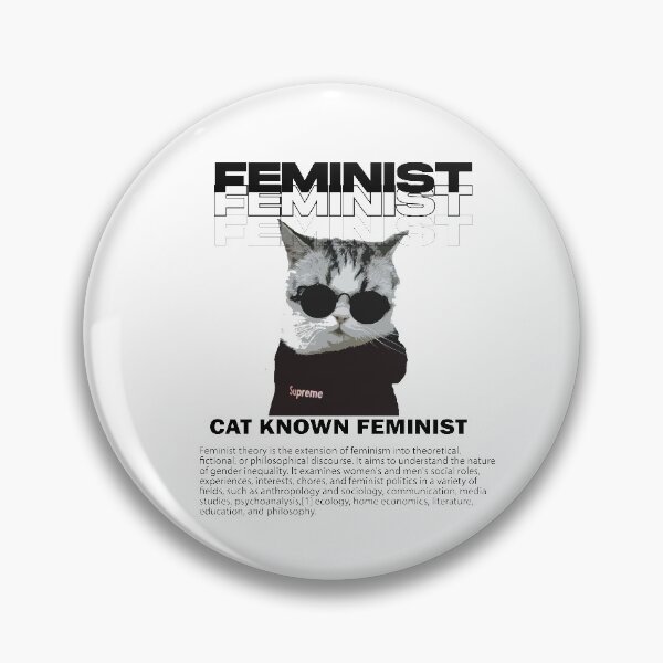 Item preview, Funny Cat Know Feminist Painting designed and sold by lordvale.