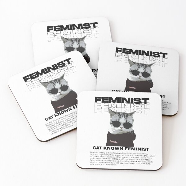 Item preview, Funny Cat Know Feminist Painting designed and sold by lordvale.