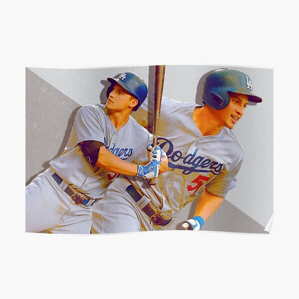 Corey Seager Poster Los Angeles Dodgers MVP Baseball Canvas