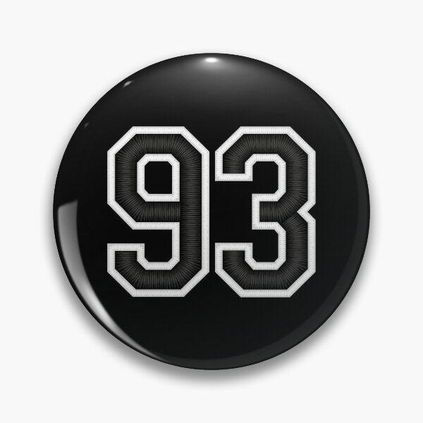 Item preview, 93 Black Jersey Sports Number ninety-three Football 93 designed and sold by elhefe.
