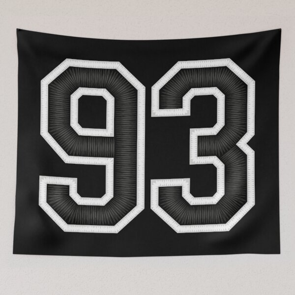 Item preview, 93 Black Jersey Sports Number ninety-three Football 93 designed and sold by elhefe.