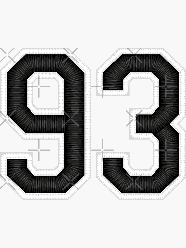 Number 3 blue red sports jersey three Sticker for Sale by LoveIsColorful