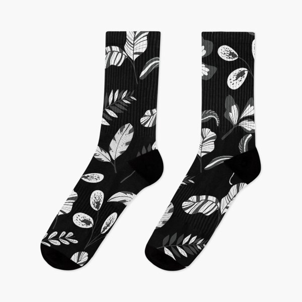 Item preview, White and Black Leaves Pattern designed and sold by fowons.