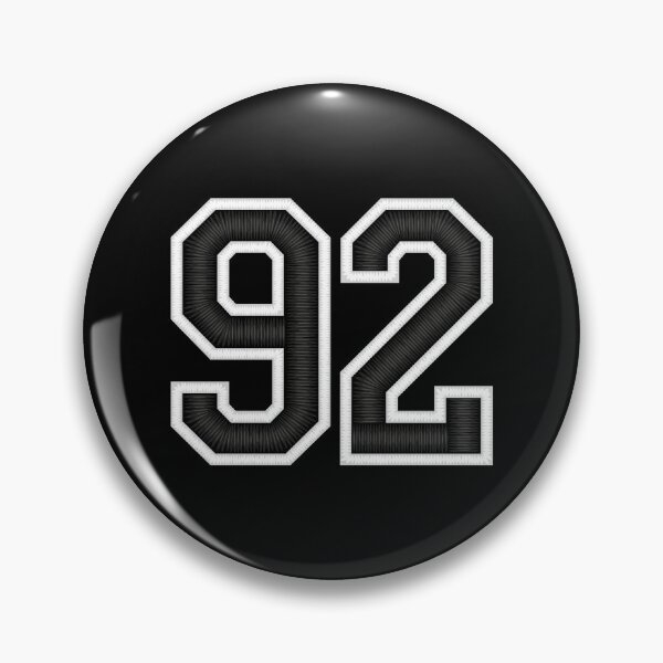 Item preview, 92 Black Jersey Sports Number ninety-two Football 92 designed and sold by elhefe.