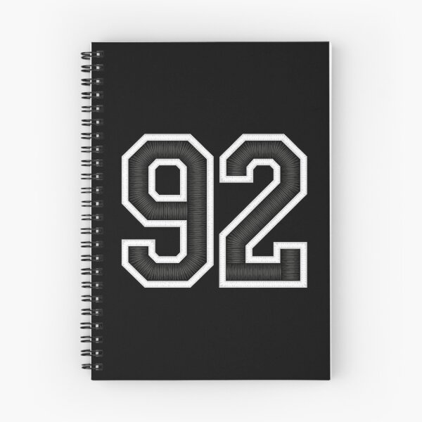 Item preview, 92 Black Jersey Sports Number ninety-two Football 92 designed and sold by elhefe.