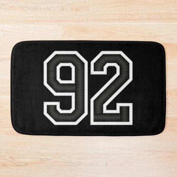 Item preview, 92 Black Jersey Sports Number ninety-two Football 92 designed and sold by elhefe.