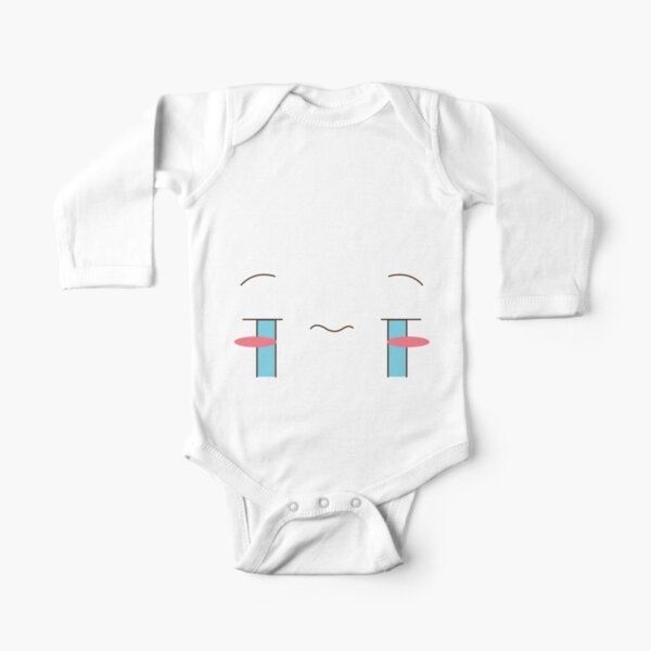 Roblox Face Long Sleeve Baby One Piece Redbubble - cry face roblox